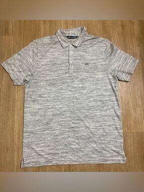 Travis Mathew Light Gray Short-Sleeve Polo